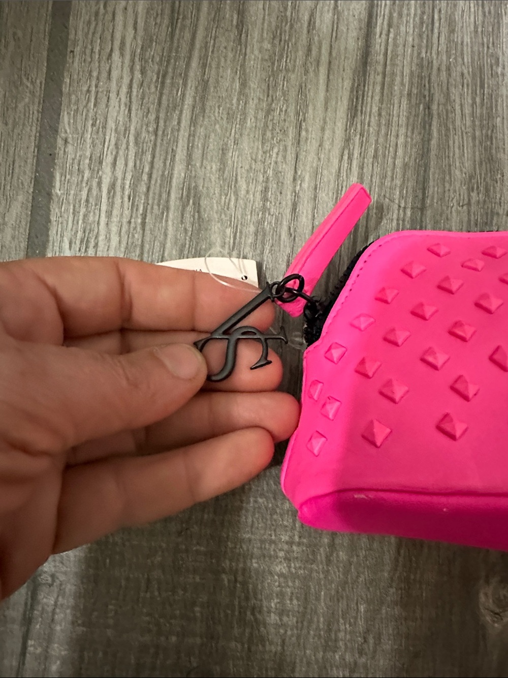 Victoria's Secret Neon Pink Studded Cosmetic Case - Picture 4 of 6
